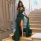 Glamorous Sweetheart Green Prom Dress Long Evening Gowns With Overskirt
