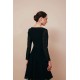Deep V-neck Long sleeves Bowtie Little Black Dress