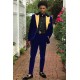 Royal Blue Slim Fit Velvet Men Suits 2 Pieces Prom Party Outfits