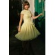 A-line Small Round Collar Knee Length Chiffon Bridesmaid Dress