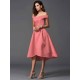 Charming Off-the-Shoulder Sleeveless High Low Satin Bridesmaid Dresses
