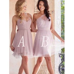 Gorgeous Tulle Sleeveless Short/Mini Bridesmaid Dresses