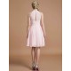 Amazing Chiffon Knee-Length Sleeveless Scoop Bridesmaid Dresses