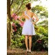 Charming One Shoulder Hand-Made Flower Sleeveless Short Chiffon Bridesmaid Dresses