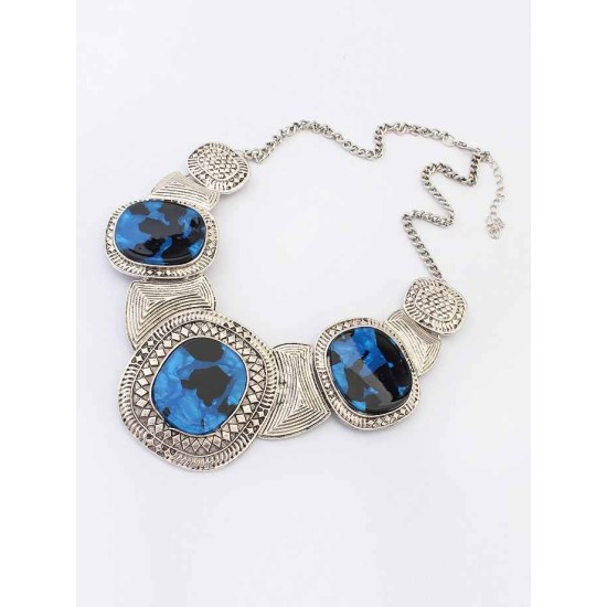 Occident Hyperbolic Retro New Colored stones Hot Sale Necklace