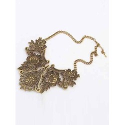 Occident Exotic Metallic flower pattern Hot Sale Necklace