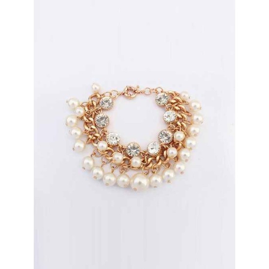 Occident Fashionable Pearls Flash Drilling Exquisite Hot Sale Bracelets